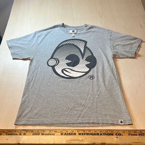 VINTAGE Kid Robot Shirt Mens Large Grey Short‎ Sleeve Head Logo T-Shirt